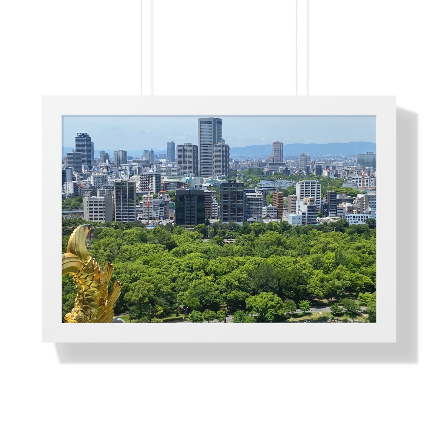 JPN: Osaka Castle Framed Poster — Cityscape 2 Horizontal Print
