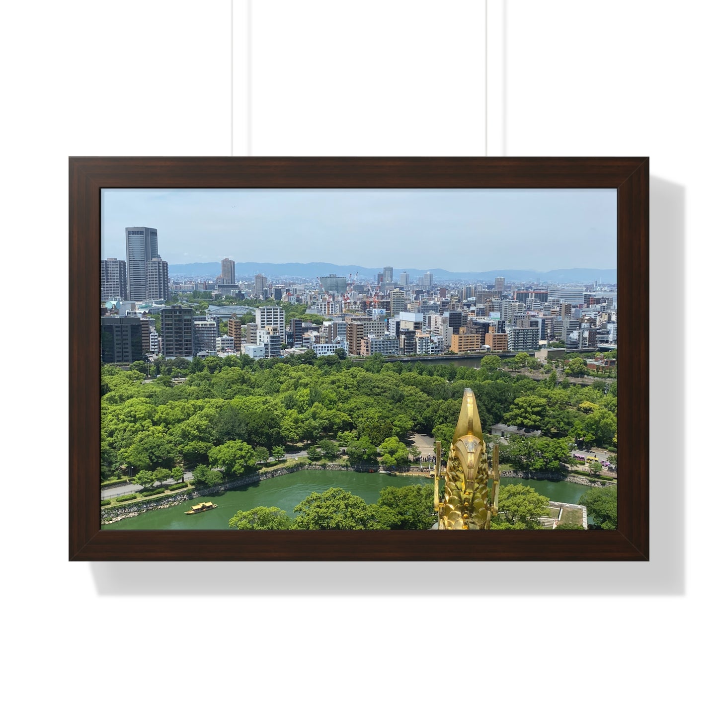 JPN: Osaka Castle Framed Poster — Cityscape 1 Horizontal Print