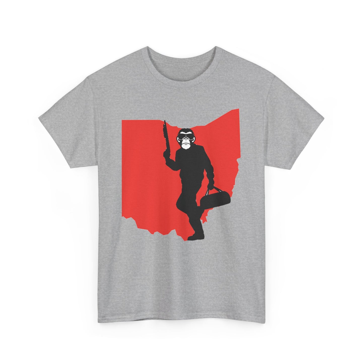 OHIO-MNKY: STICK UP/ Unisex Heavy Cotton Tee