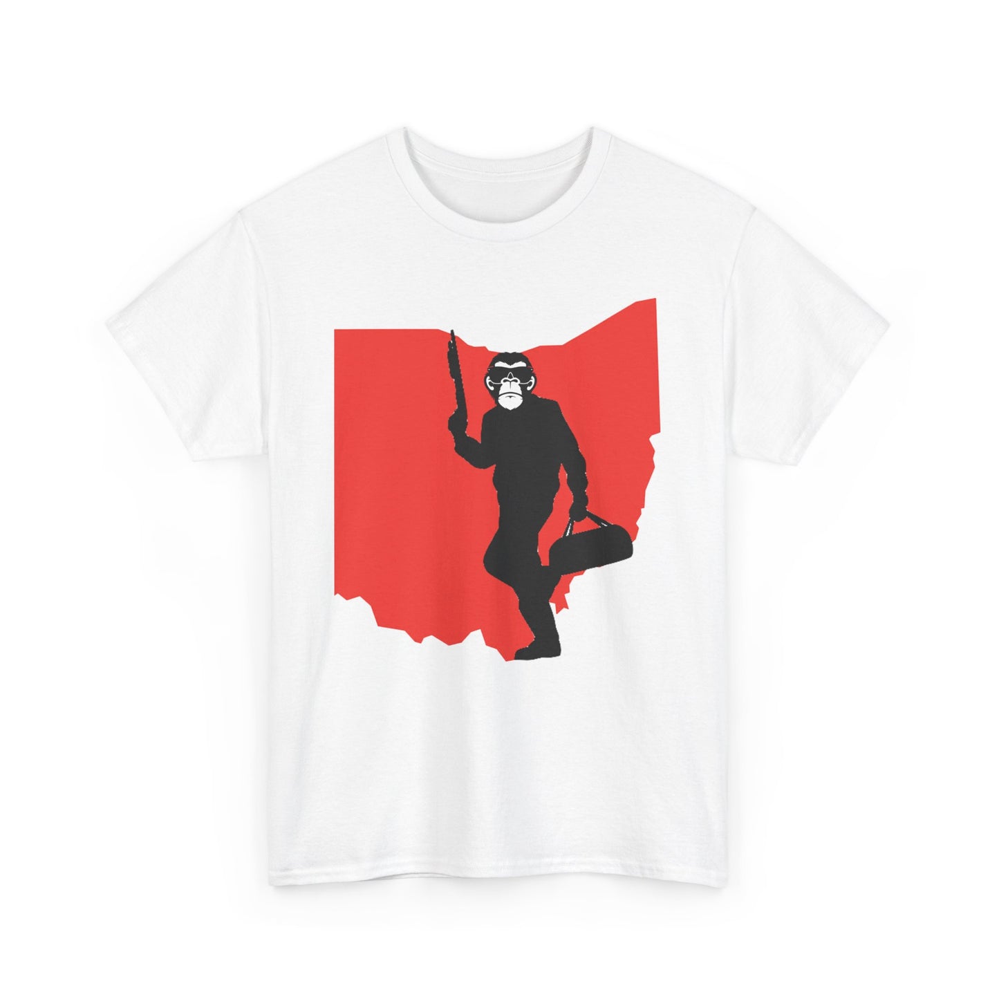 OHIO-MNKY: STICK UP/ Unisex Heavy Cotton Tee