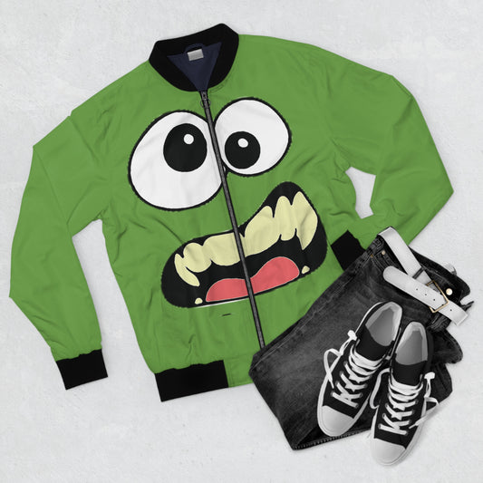 P.A.C.E. | MONSTAR MOOD: GREEN / Bomber Jacket, Trendy Streetwear, Unique Fashion, Casual Style