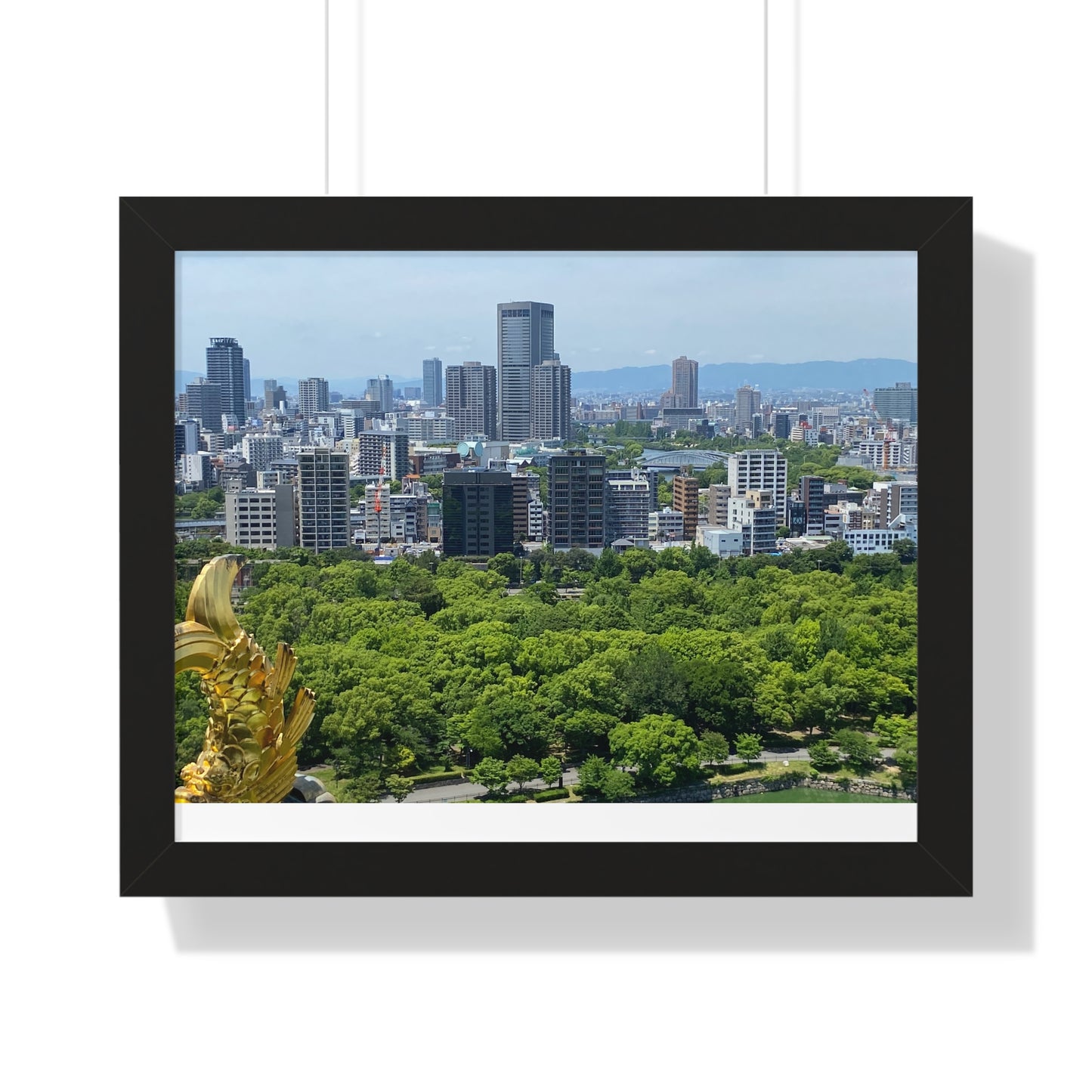 JPN: Osaka Castle Framed Poster — Cityscape 2 Horizontal Print