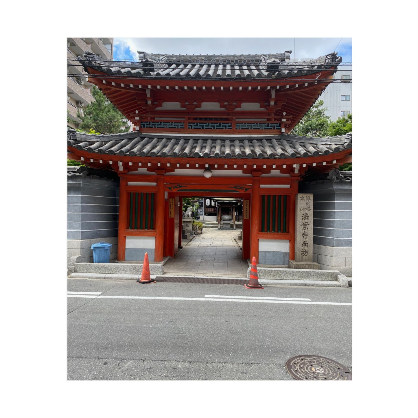 Japanese Temple Gate Vertical Poster — Traditional Red Torii Architecture Wall Art