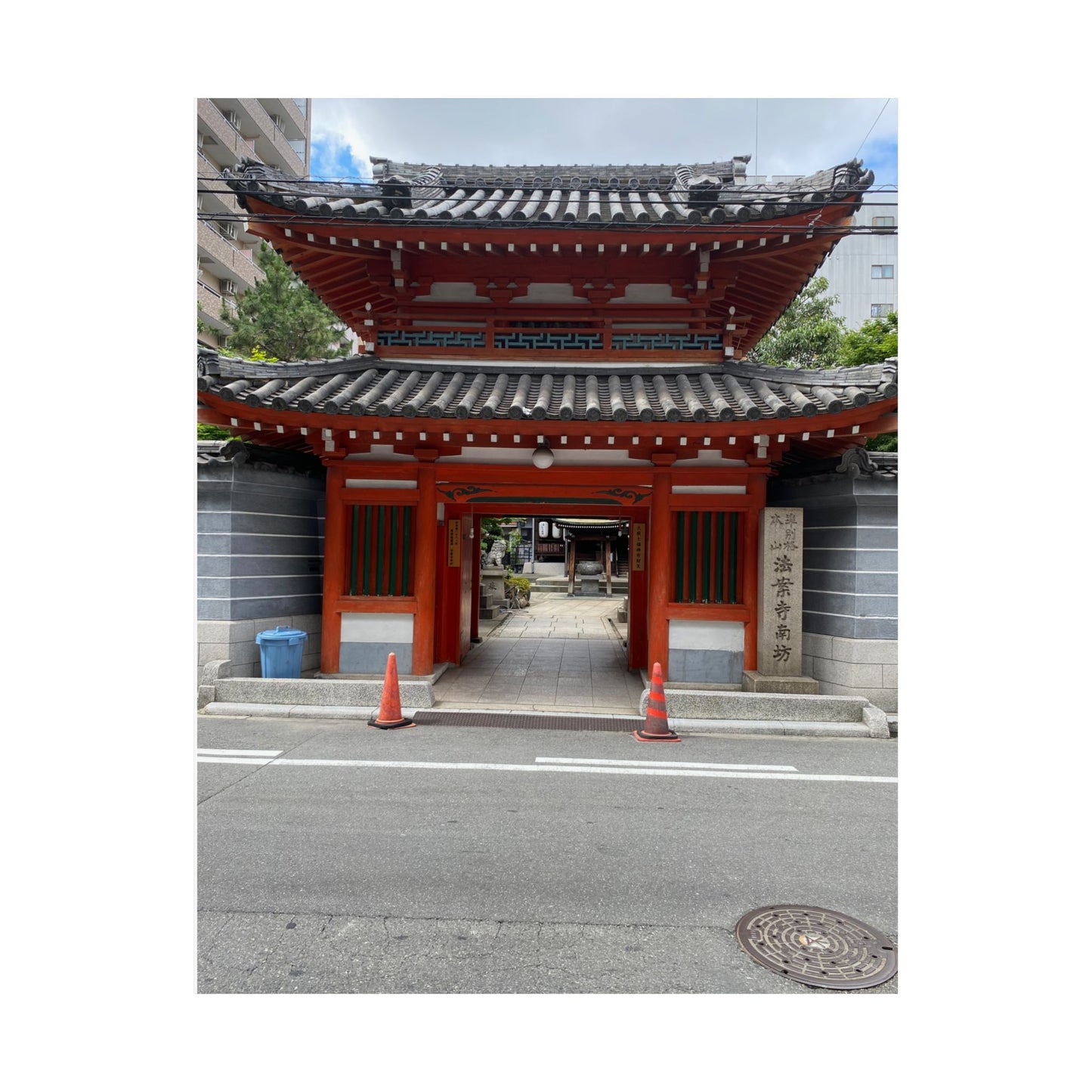 Japanese Temple Gate Vertical Poster — Traditional Red Torii Architecture Wall Art
