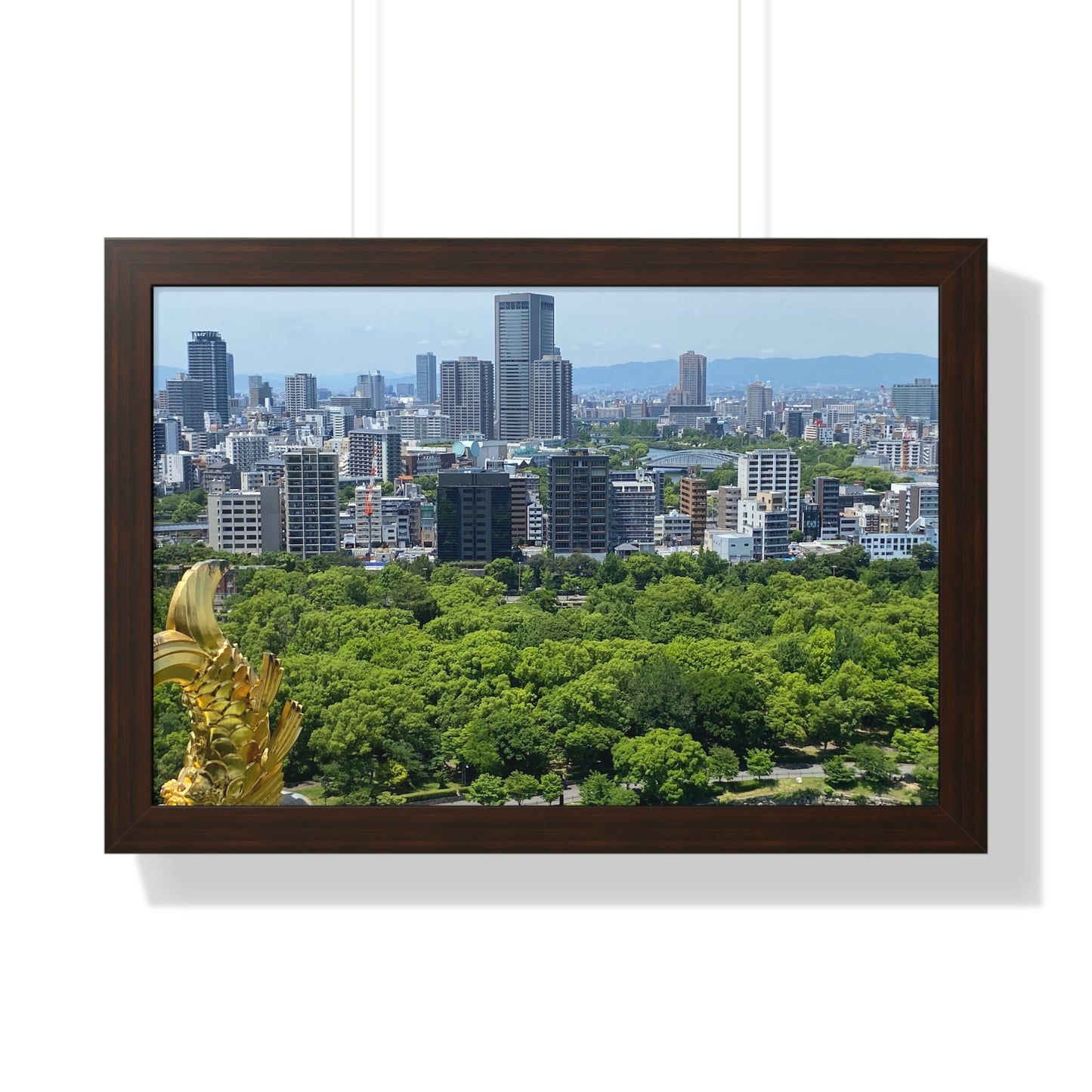 JPN: Osaka Castle Framed Poster — Cityscape 2 Horizontal Print