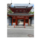 Japanese Temple Gate Vertical Poster — Traditional Red Torii Architecture Wall Art