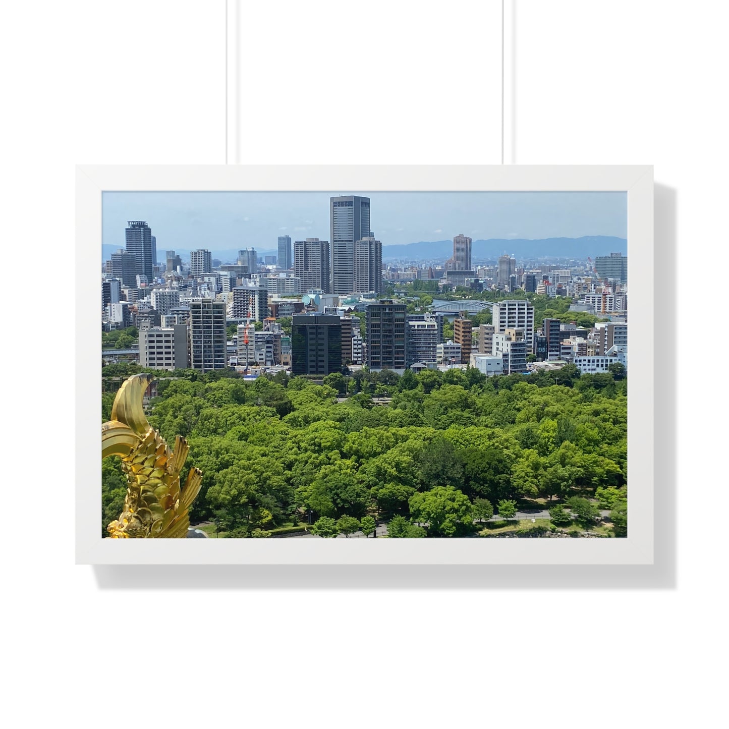 JPN: Osaka Castle Framed Poster — Cityscape 2 Horizontal Print