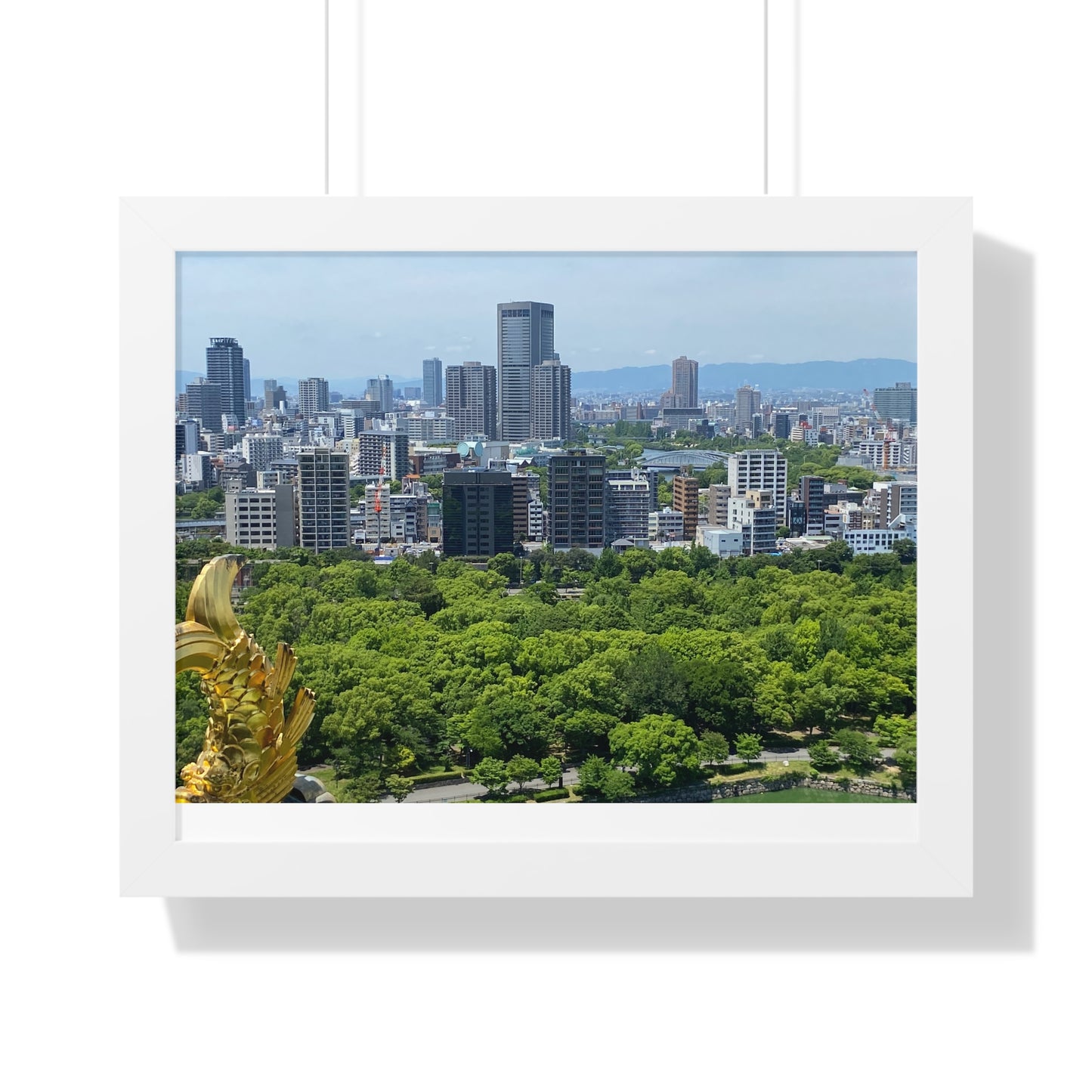 JPN: Osaka Castle Framed Poster — Cityscape 2 Horizontal Print