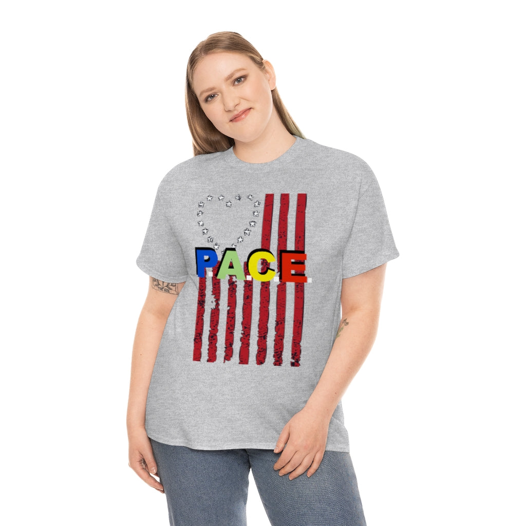 PACE: "LOVE US FLAG" (SPONSORED)/ Unisex Heavy Cotton Tee