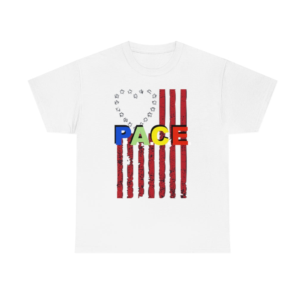 PACE: "LOVE US FLAG" (SPONSORED)/ Unisex Heavy Cotton Tee