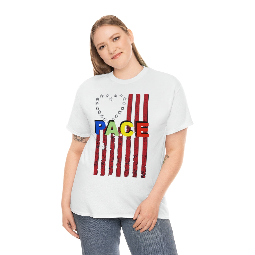 PACE: "LOVE US FLAG" (SPONSORED)/ Unisex Heavy Cotton Tee