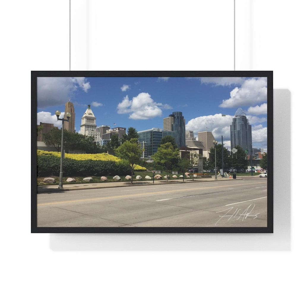 PACE: CINCINNATI "THE BANKS" (PHOTOGRAPHY) / Framed Horizontal Poster (PRINT)