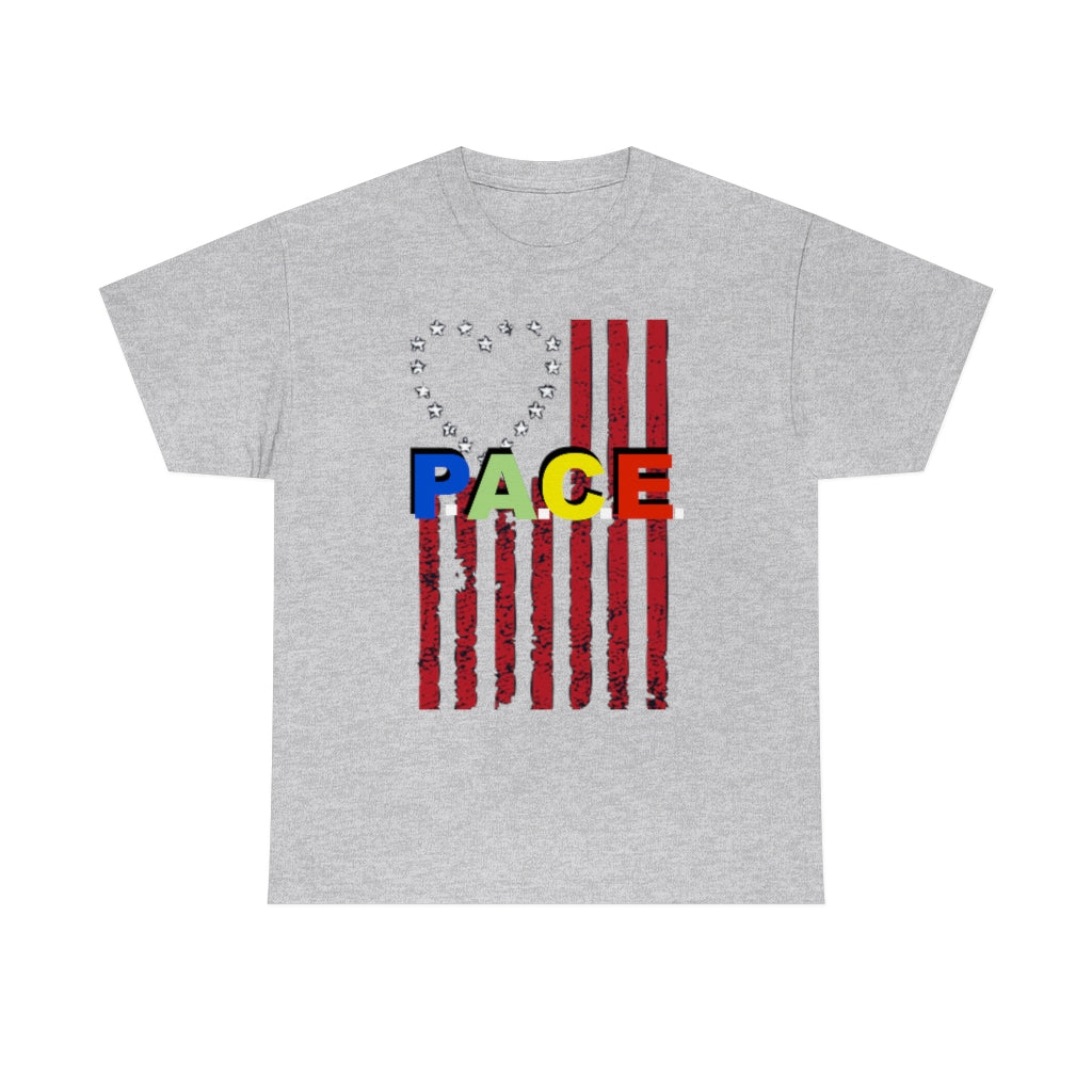 PACE: "LOVE US FLAG" (SPONSORED)/ Unisex Heavy Cotton Tee