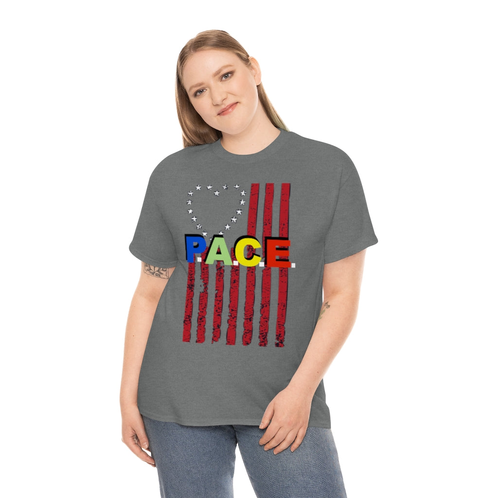 PACE: "LOVE US FLAG" (SPONSORED)/ Unisex Heavy Cotton Tee