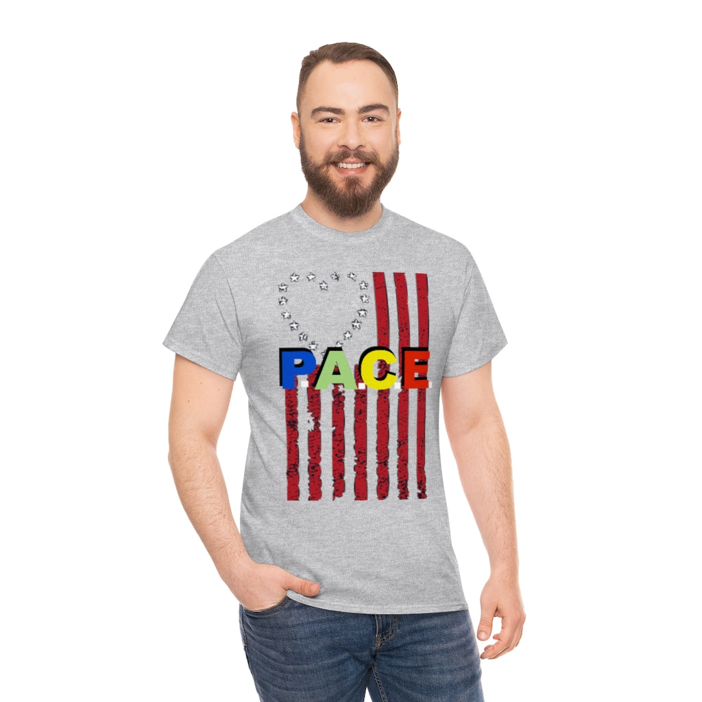 PACE: "LOVE US FLAG" (SPONSORED)/ Unisex Heavy Cotton Tee