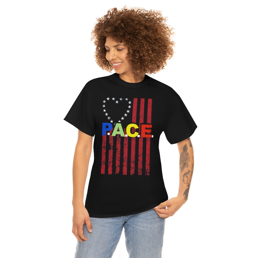 PACE: "LOVE US FLAG" (SPONSORED)/ Unisex Heavy Cotton Tee