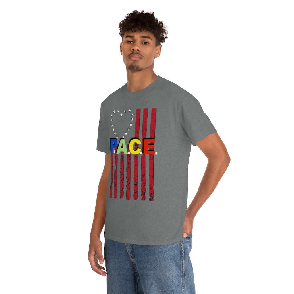 PACE: "LOVE US FLAG" (SPONSORED)/ Unisex Heavy Cotton Tee