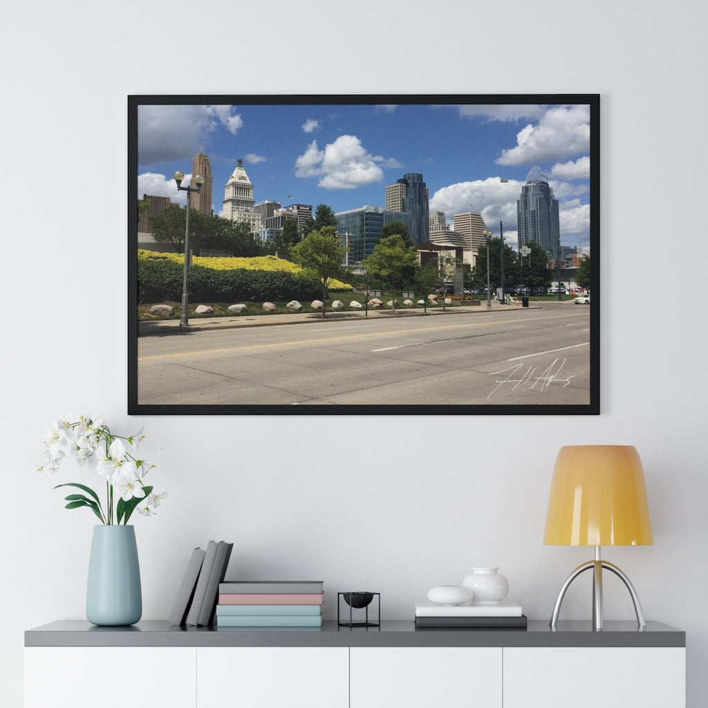 PACE: CINCINNATI "THE BANKS" (PHOTOGRAPHY) / Framed Horizontal Poster (PRINT)