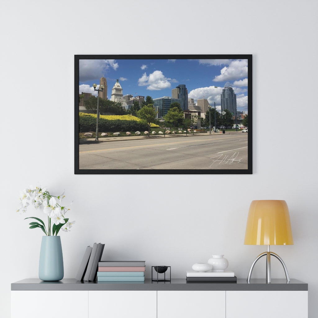 PACE: CINCINNATI "THE BANKS" (PHOTOGRAPHY) / Framed Horizontal Poster (PRINT)