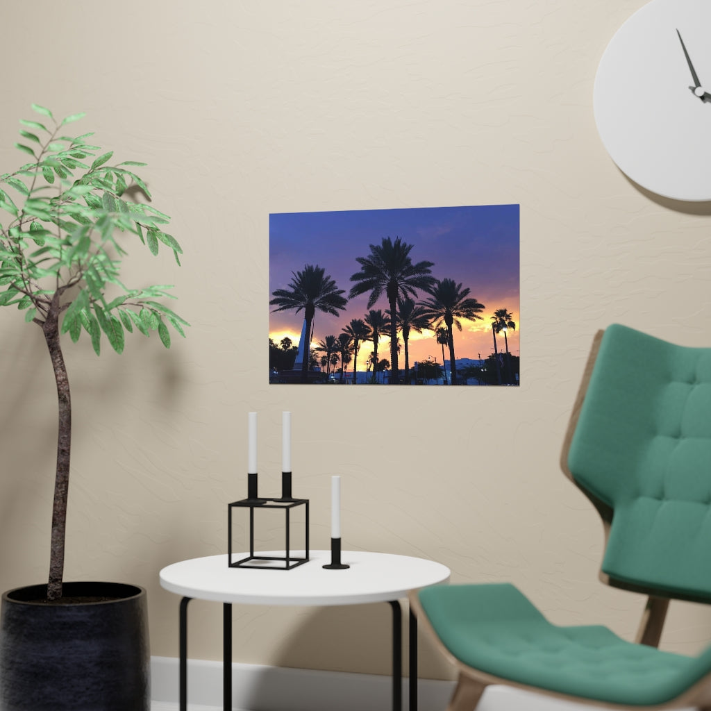 PACE: VACATION "FLORIDA PALMS" (PHOTOGRAPHY) / Horizontal Matte Poster (PRINT)