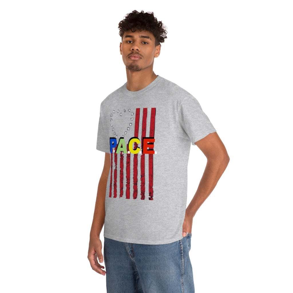 PACE: "LOVE US FLAG" (SPONSORED)/ Unisex Heavy Cotton Tee