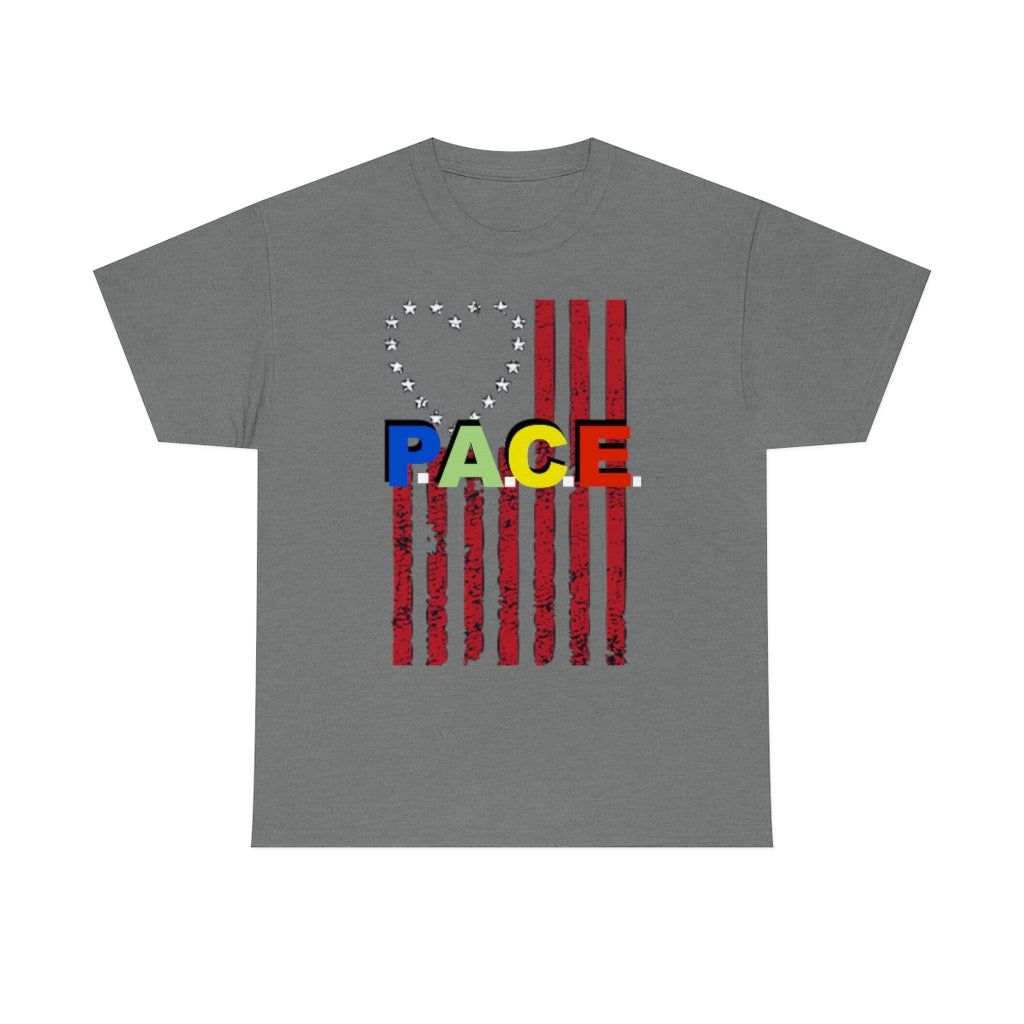 PACE: "LOVE US FLAG" (SPONSORED)/ Unisex Heavy Cotton Tee