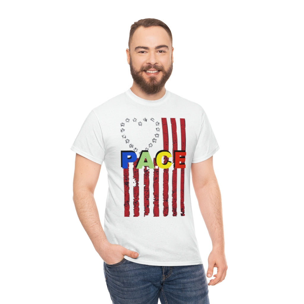 PACE: "LOVE US FLAG" (SPONSORED)/ Unisex Heavy Cotton Tee