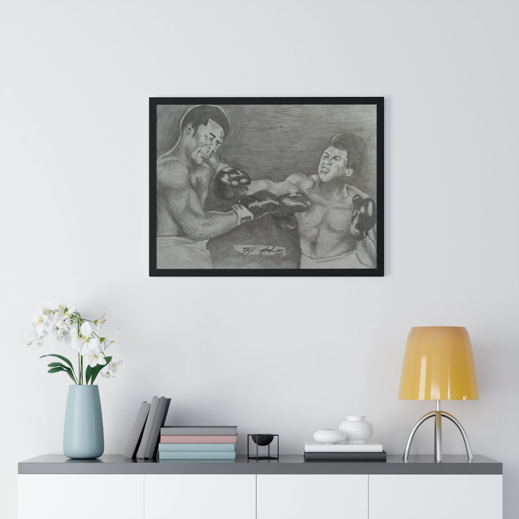 BLKX: PORTRAIT: "RUMBLE IN THE JUNGLE" / Framed Horizontal Poster (PRINT)