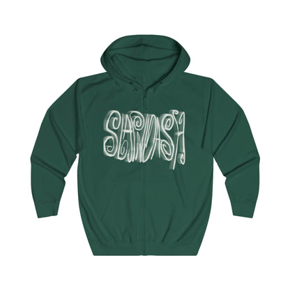 SLAPNDASHN "logo" Unisex Full Zip Hoodie