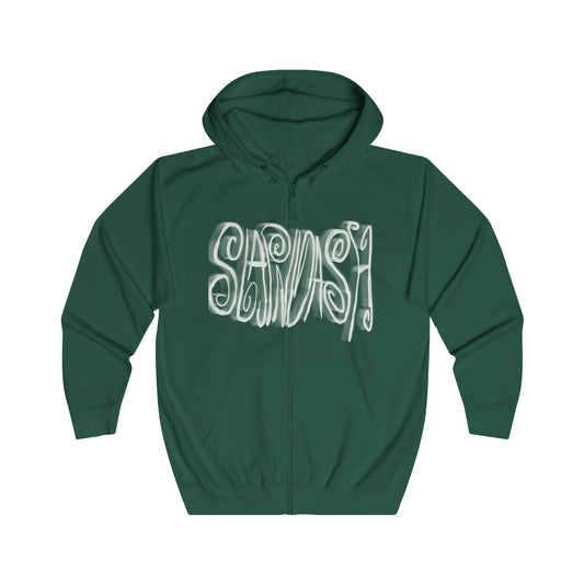 SLAPNDASHN "logo" Unisex Full Zip Hoodie