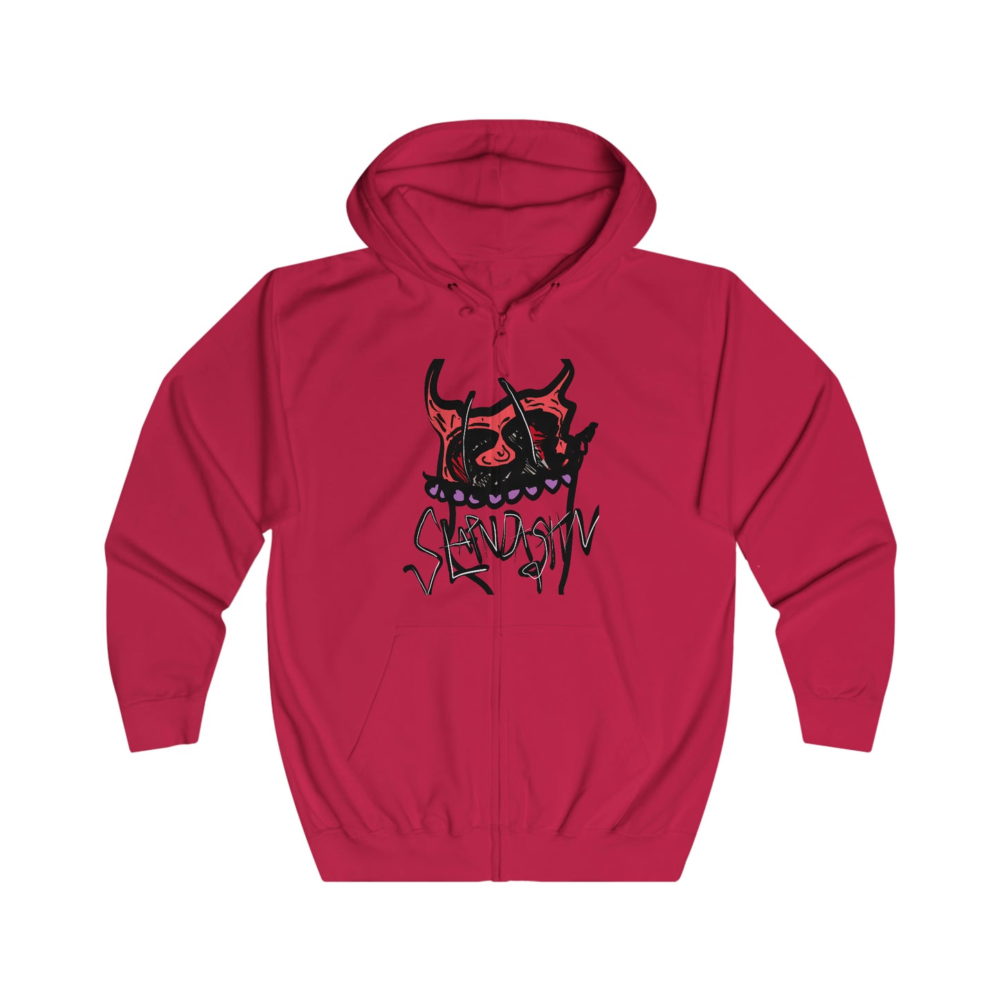 SLAPNDASHN "Horns" Unisex Full Zip Hoodie