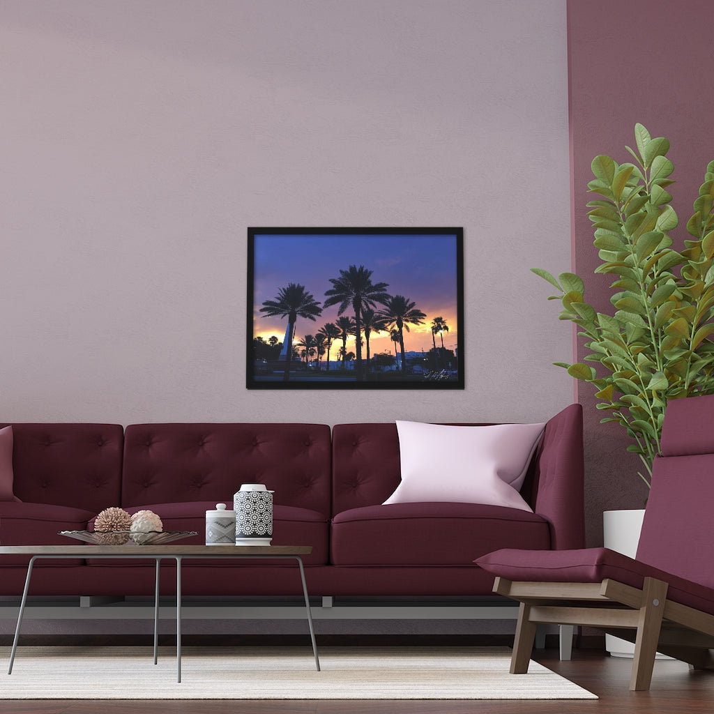 PACE: MIAMI: "FLORIDA PALMS" (PHOTOGRAPHY) / Framed Horizontal Poster (PRINT)