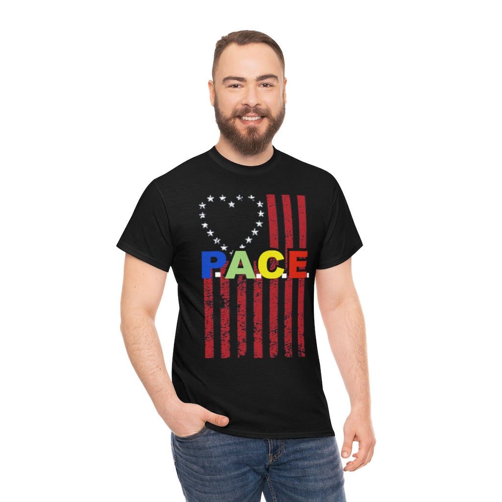 PACE: "LOVE US FLAG" (SPONSORED)/ Unisex Heavy Cotton Tee