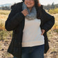Plus Faux Fur Harness Buckle Belt Detail Long Fitted Puffer Jacket