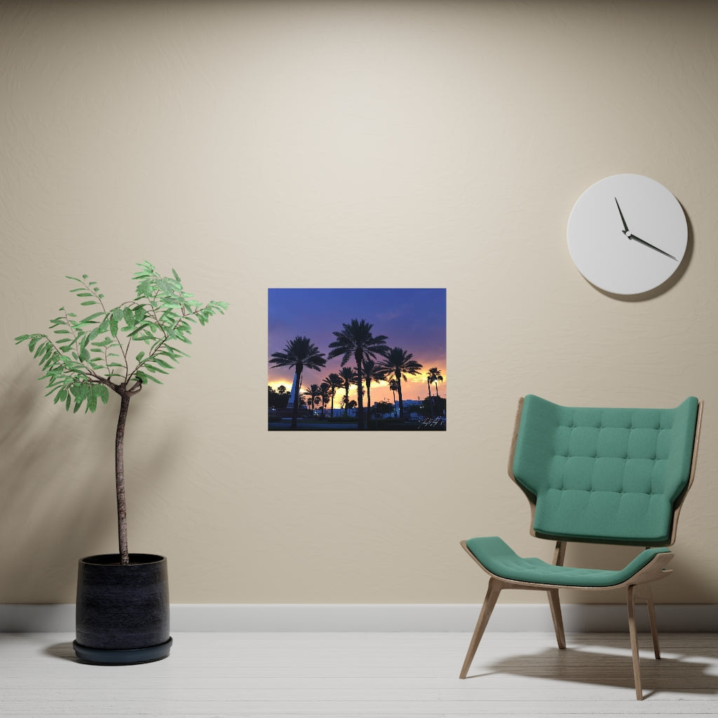 PACE: VACATION "FLORIDA PALMS" (PHOTOGRAPHY) / Horizontal Matte Poster (PRINT)