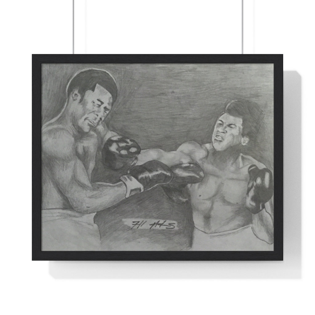 BLKX: PORTRAIT: "RUMBLE IN THE JUNGLE" / Framed Horizontal Poster (PRINT)