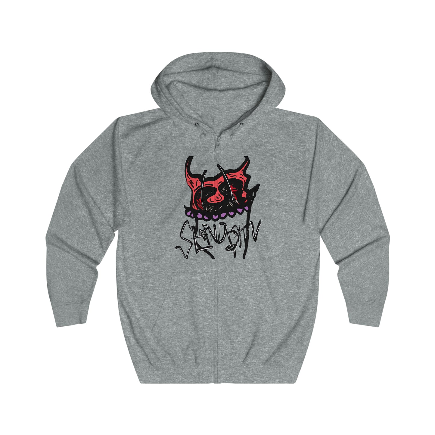 SLAPNDASHN "Horns" Unisex Full Zip Hoodie