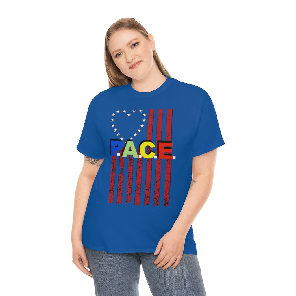 PACE: "LOVE US FLAG" (SPONSORED)/ Unisex Heavy Cotton Tee