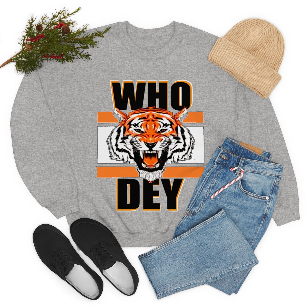 PACE: "WHODEY TIGER INVERSE" /Unisex Heavy Blend™ Crewneck Sweatshirt