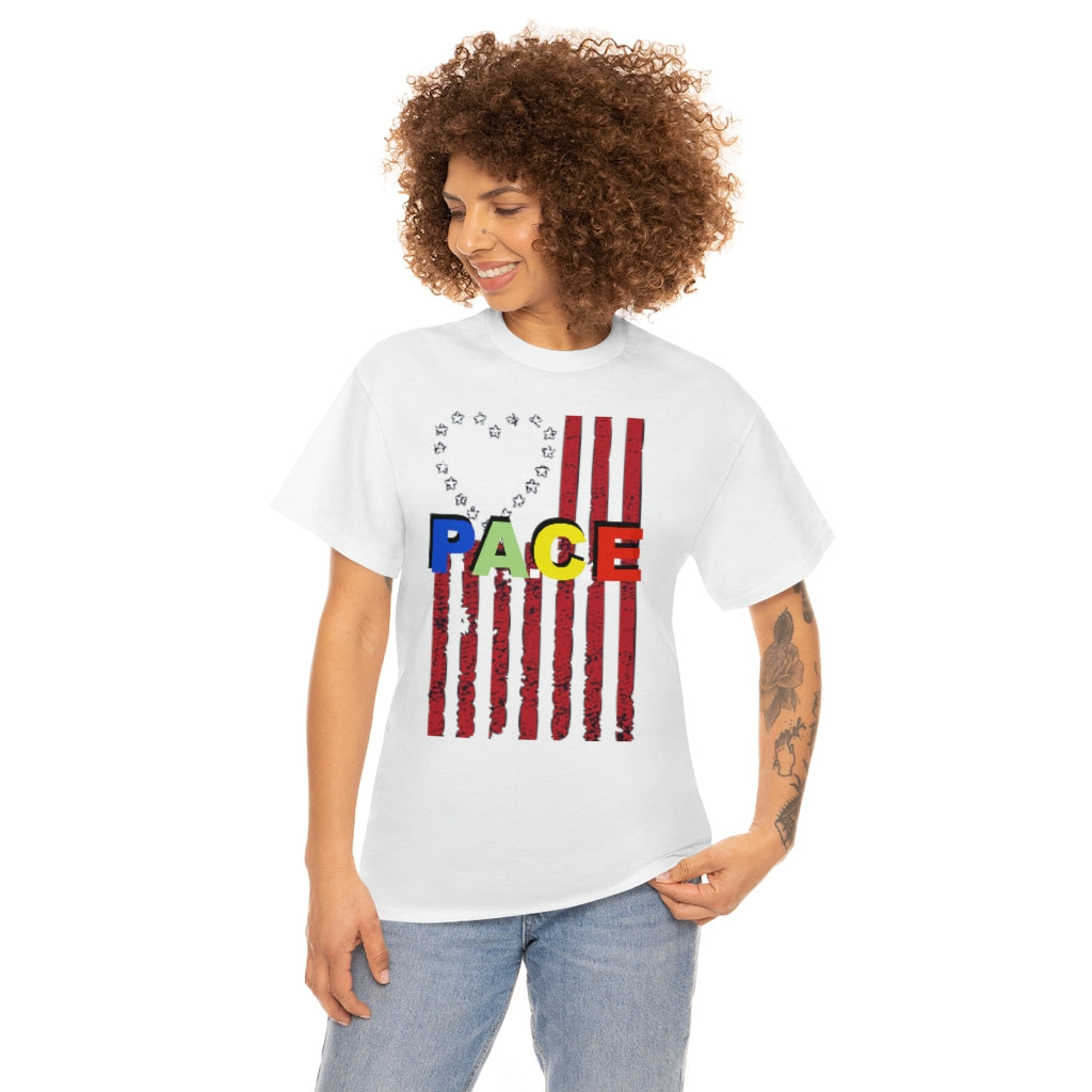 PACE: "LOVE US FLAG" (SPONSORED)/ Unisex Heavy Cotton Tee