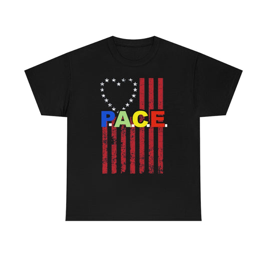 PACE: "LOVE US FLAG" (SPONSORED)/ Unisex Heavy Cotton Tee