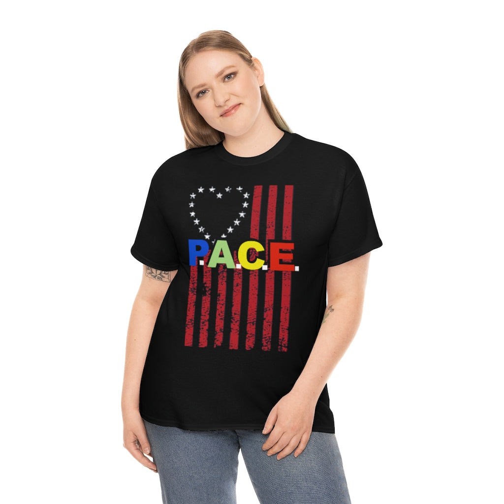 PACE: "LOVE US FLAG" (SPONSORED)/ Unisex Heavy Cotton Tee