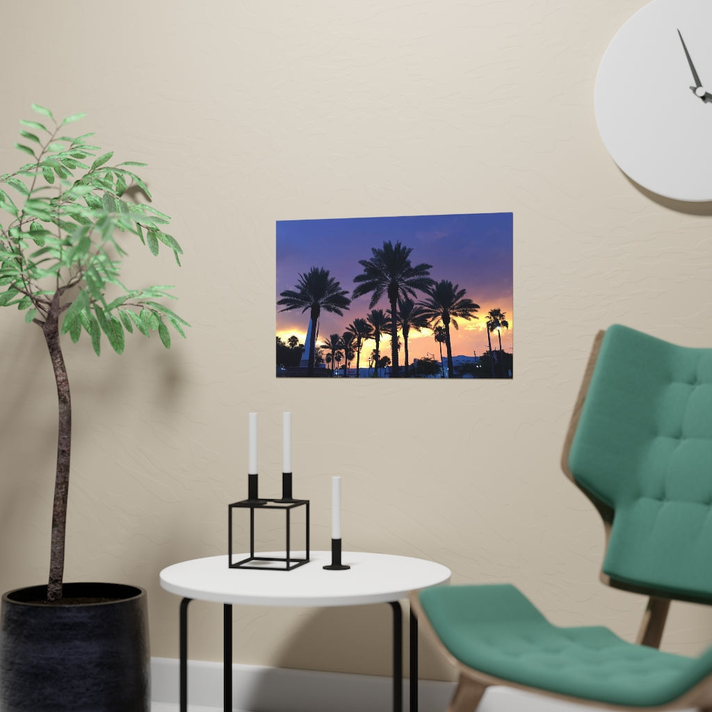 PACE: VACATION "FLORIDA PALMS" (PHOTOGRAPHY) / Horizontal Matte Poster (PRINT)