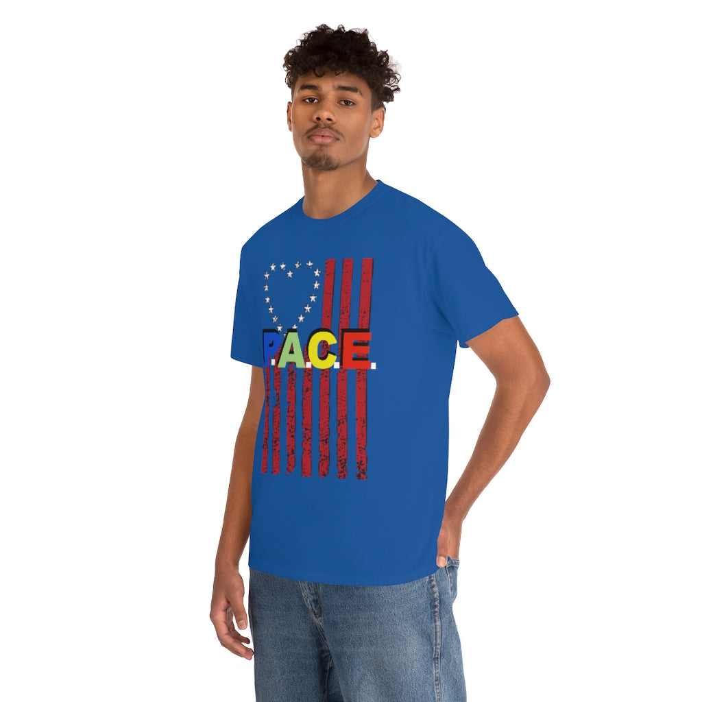 PACE: "LOVE US FLAG" (SPONSORED)/ Unisex Heavy Cotton Tee