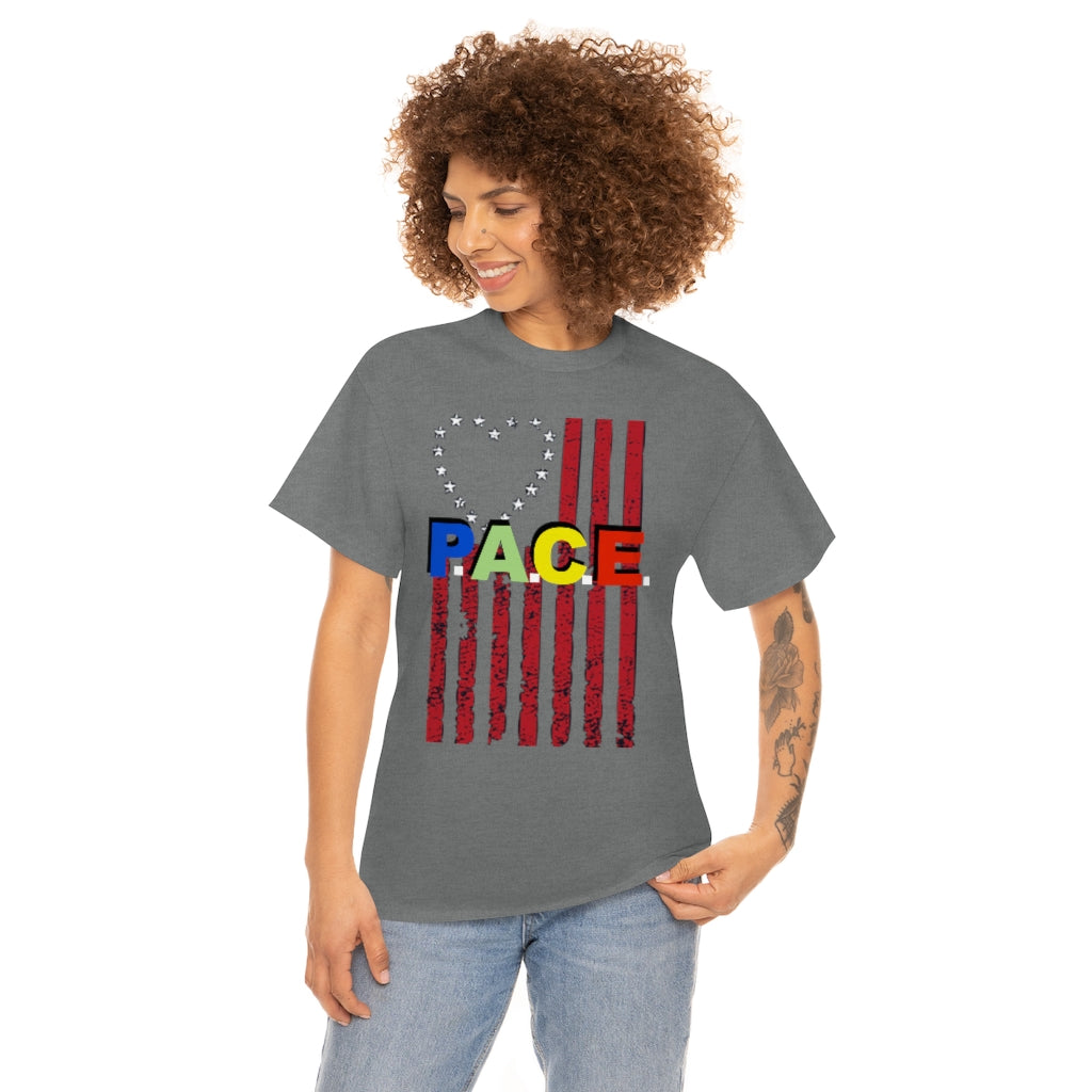 PACE: "LOVE US FLAG" (SPONSORED)/ Unisex Heavy Cotton Tee