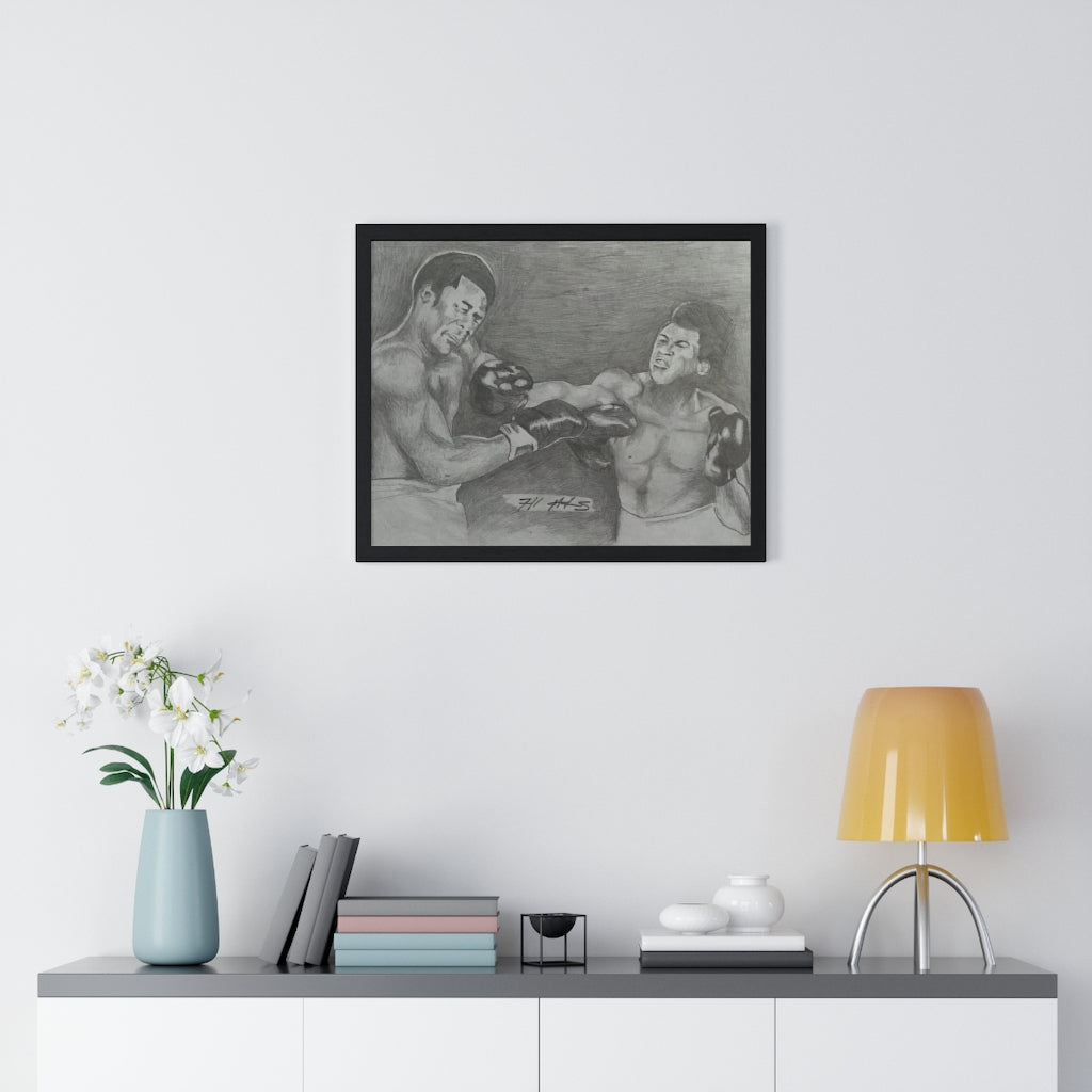 BLKX: PORTRAIT: "RUMBLE IN THE JUNGLE" / Framed Horizontal Poster (PRINT)