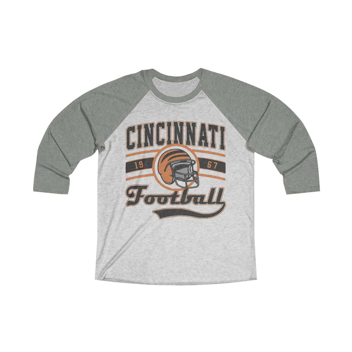 PACE: "CINCY FOOTBALL"/Unisex Tri-Blend 3\4 Raglan Tee